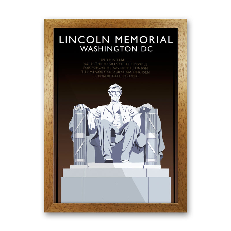 Lincoln Memorial Washington DC Travel Art Print by Richard O'Neill Oak Grain