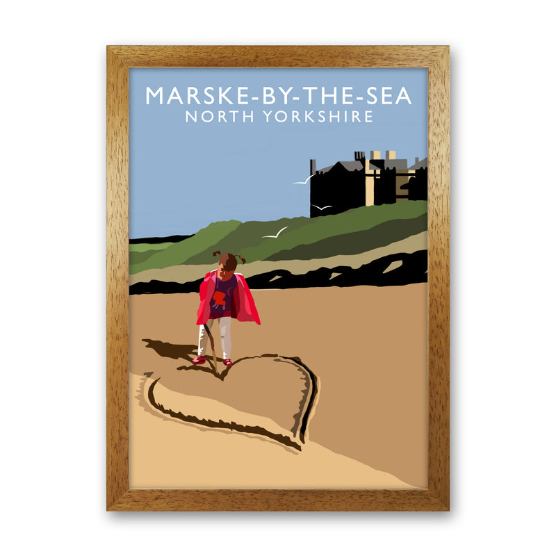 Marske-By-The-Sea North Yorkshire Travel Art Print by Richard O'Neill Oak Grain