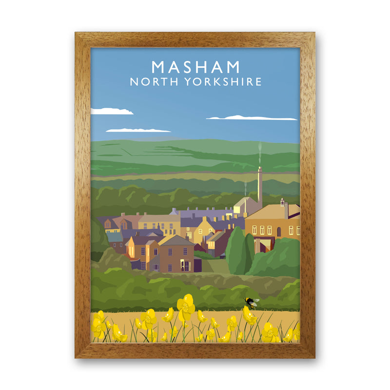 Masham North Yorkshire Framed Digital Art Print by Richard O'Neill Oak Grain