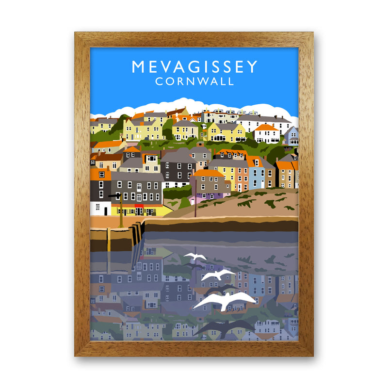 Mevagissey Cornwall Framed Digital Art Print by Richard O'Neill Oak Grain