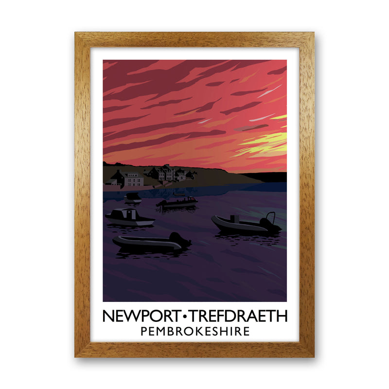 Newport Trefdraeth Pembrokeshire Travel Art Print by Richard O'Neill Oak Grain