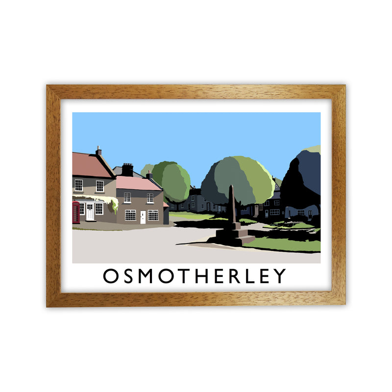Osmotherley Travel Art Print by Richard O'Neill, Framed Wall Art Oak Grain
