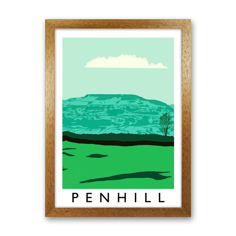 Penhill Digital Art Print by Richard O'Neill, Framed Wall Art Oak Grain