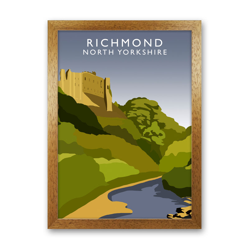 Richmond North Yorkshire Travel Art Print by Richard O'Neill Oak Grain