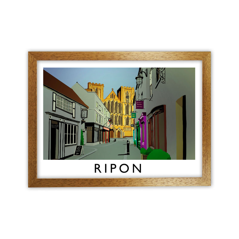 Ripon Framed Digital Art Print by Richard O'Neill, Framed Wall Art Oak Grain