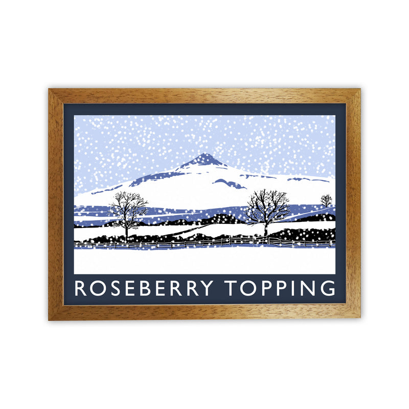 Roseberry Topping Digital Art Print by Richard O'Neill, Framed Wall Art Oak Grain