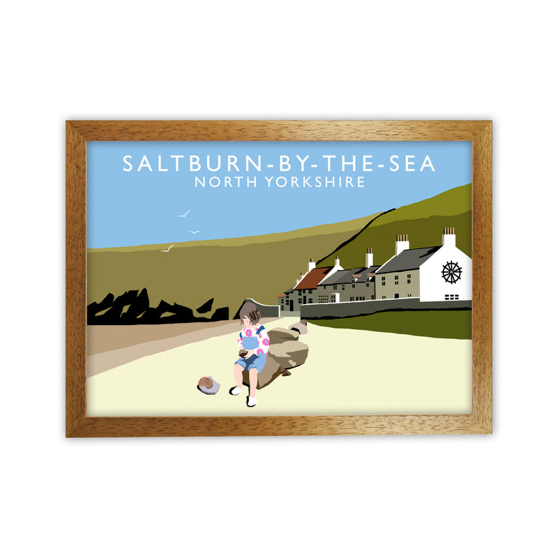Saltburn-By-The-Sea North Yorkshire Travel Art Print by Richard O'Neill Oak Grain