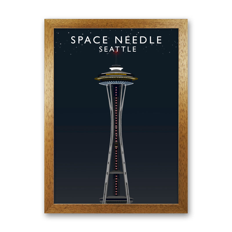 Space Needle Seattle Art Print by Richard O'Neill Oak Grain