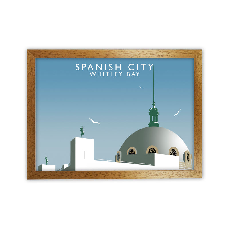 Spanish City Whitley Bay Framed Digital Art Print by Richard O'Neill Oak Grain
