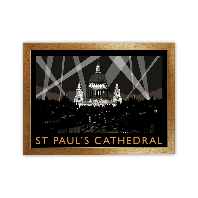 St Paul's Cathedral Framed Digital Art Print by Richard O'Neill Oak Grain