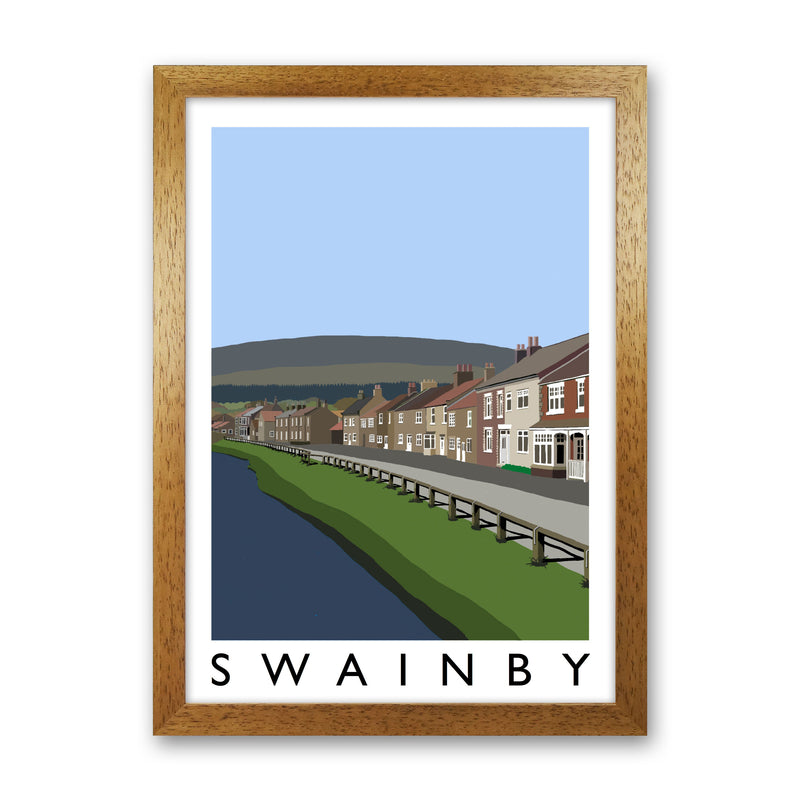 Swainby Digital Art Print by Richard O'Neill, Framed Wall Art Oak Grain