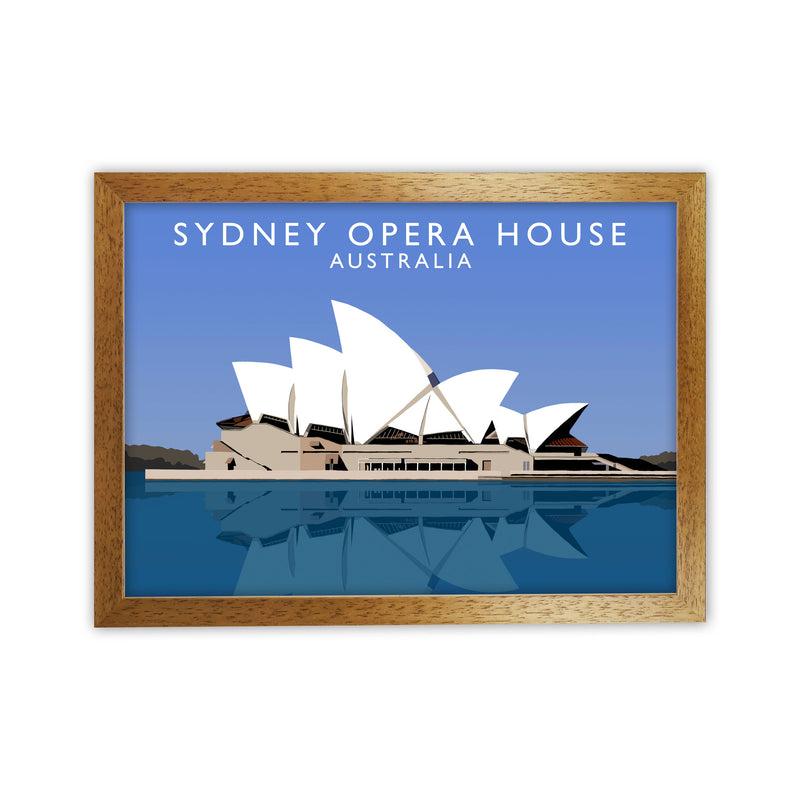 Sydney Opera House Australia Framed Digital Art Print by Richard O'Neill Oak Grain