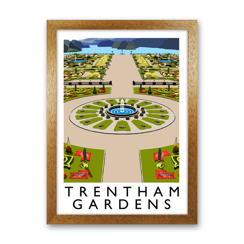 Trentham Gardens Framed Digital Art Print by Richard O'Neill Oak Grain