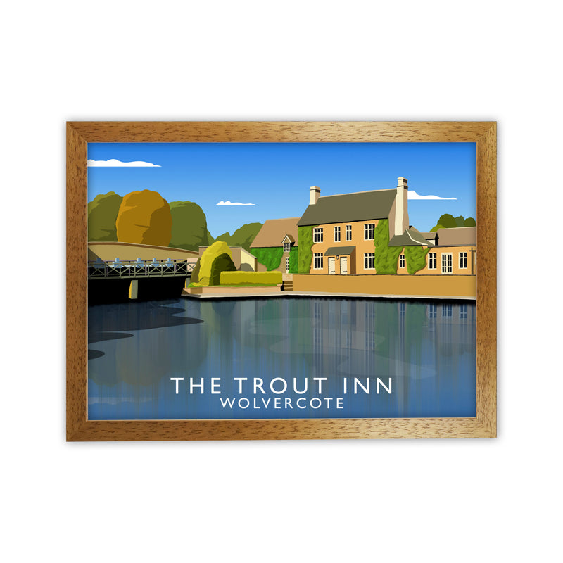The Trout Inn Wolvercote Travel Art Print by Richard O'Neill Oak Grain