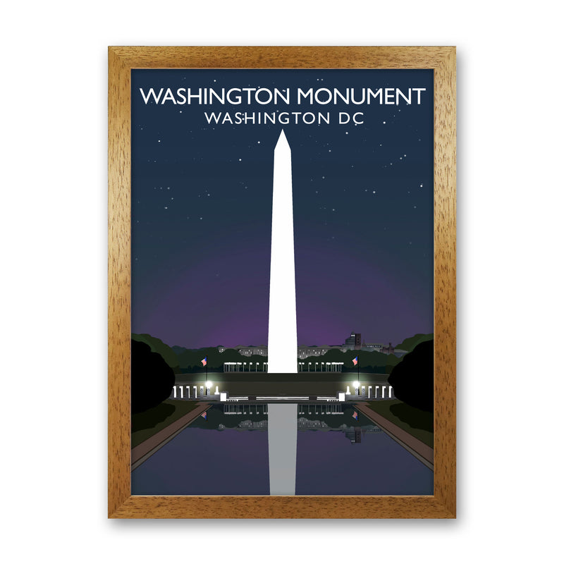 Washington Monument Washington DC Travel Art Print by Richard O'Neill Oak Grain