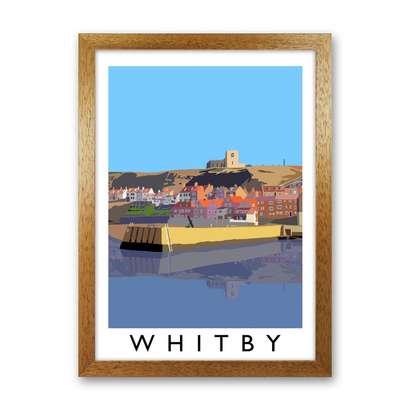 Whitby Art Print by Richard O'Neill, Framed Wall Art Oak Grain