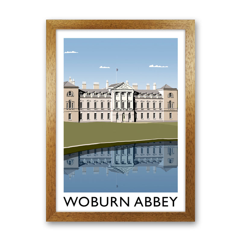 Woburn Abbey Travel Art Print by Richard O'Neill, Framed Wall Art Oak Grain