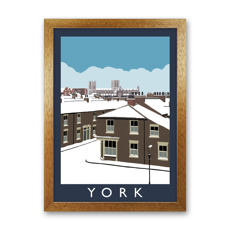 York Digital Art Print by Richard O'Neill, Framed Wall Art Oak Grain