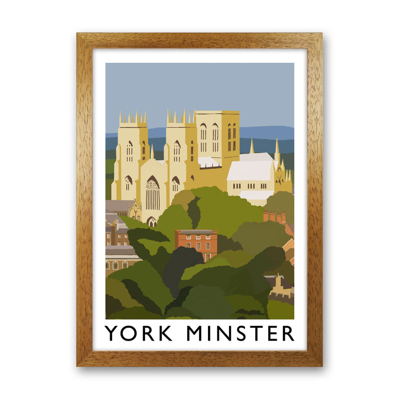 York Minster Framed Digital Art Print by Richard O'Neill Oak Grain