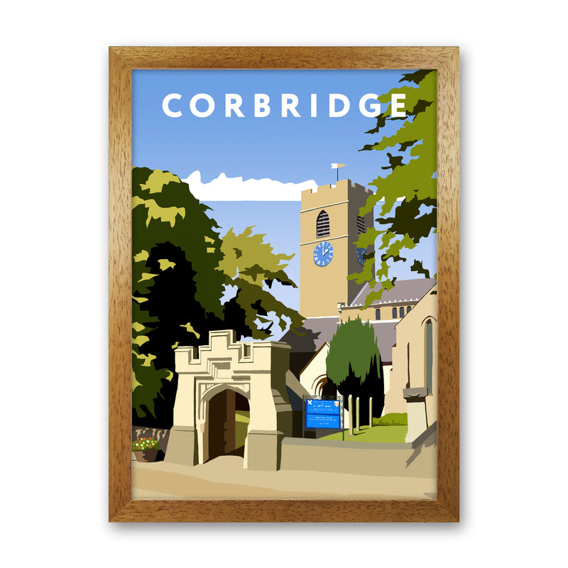 Corbridge Framed Digital Art Print by Richard O'Neill Oak Grain