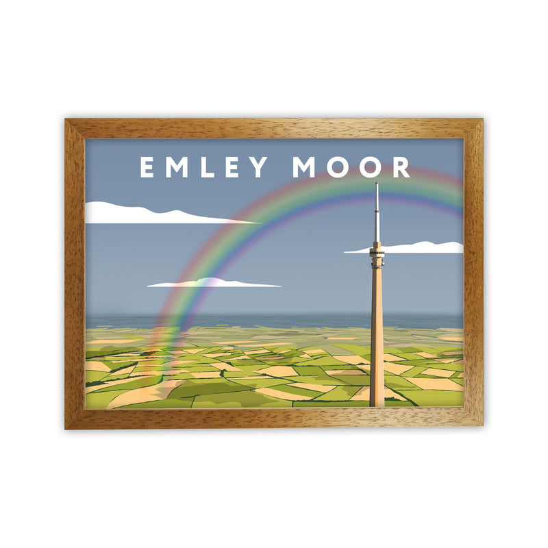 Emley Moor Framed Digital Art Print by Richard O'Neill Oak Grain