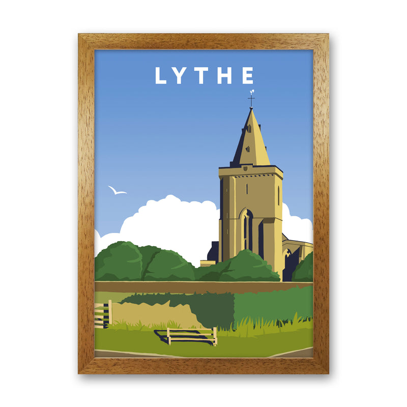 Lythe Travel Art Print by Richard O'Neill, Framed Wall Art Oak Grain