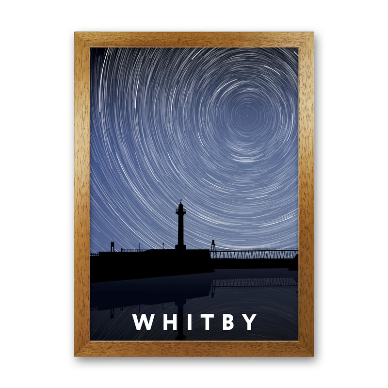 Whitby Digital Art Print by Richard O'Neill, Framed Wall Art Oak Grain