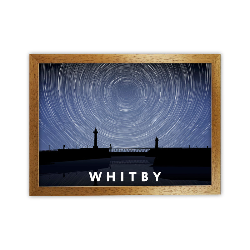 Whitby Digital Art Print by Richard O'Neill, Framed Wall Art Oak Grain