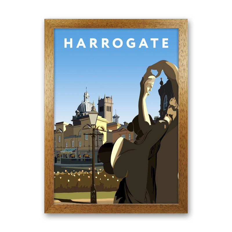 Harrogate Art Print by Richard O'Neill, Framed Wall Art Oak Grain
