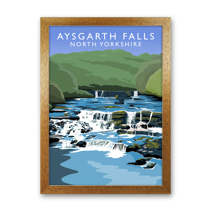 Aysgarth Falls Portrait by Richard O'Neill Oak Grain