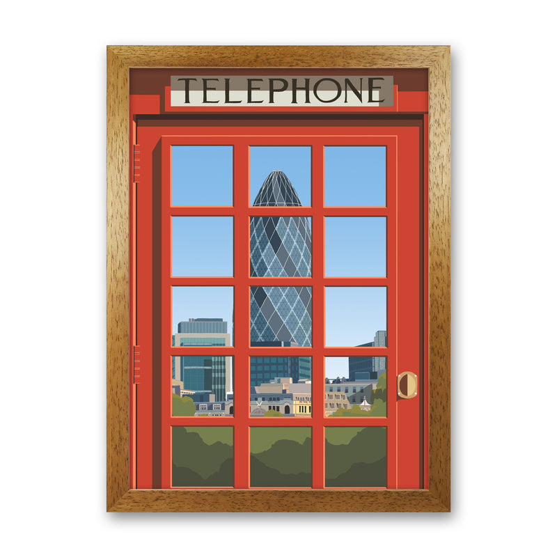 London Telephone Box 19 by Richard O'Neill Oak Grain