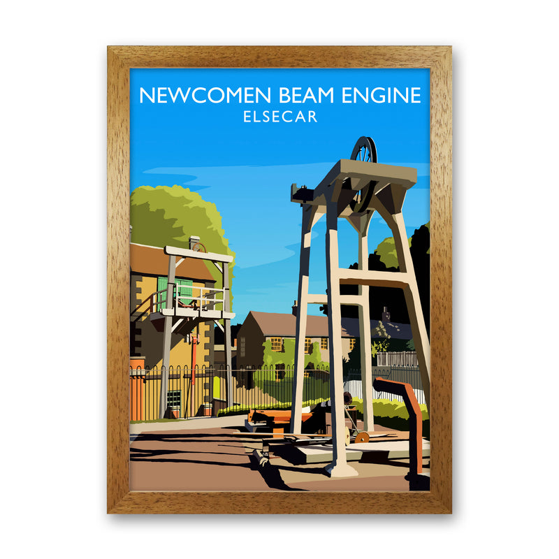 Newcomen Beam Engine portrait by Richard O'Neill Oak Grain