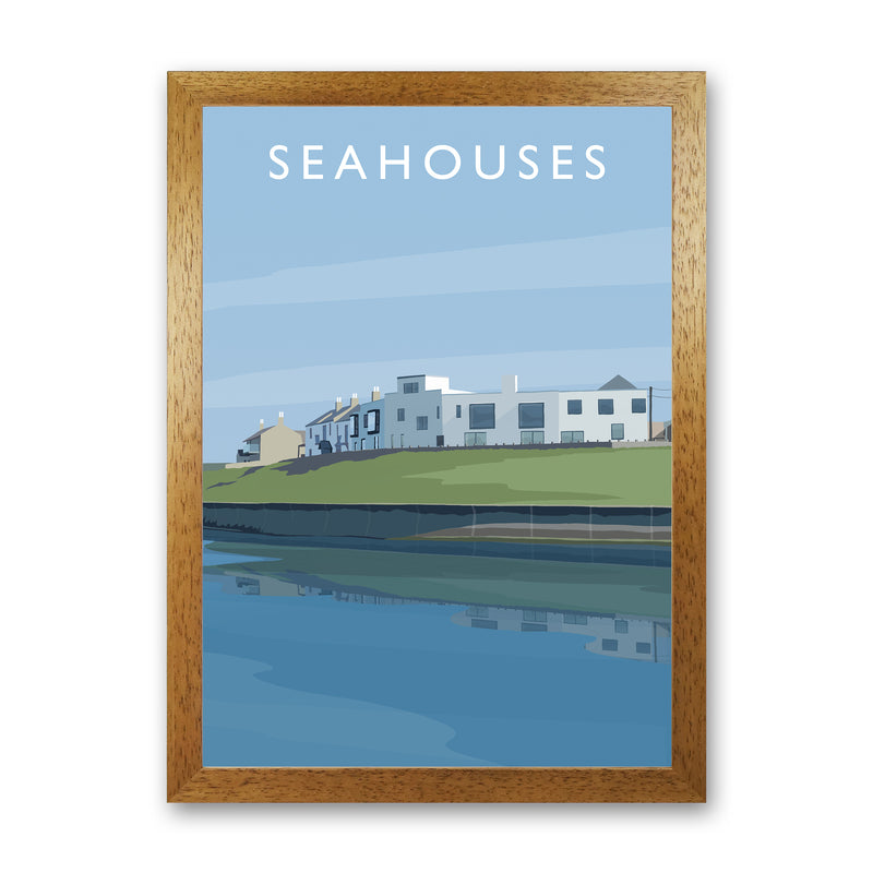 Seahouses 2 portrait by Richard O'Neill Oak Grain