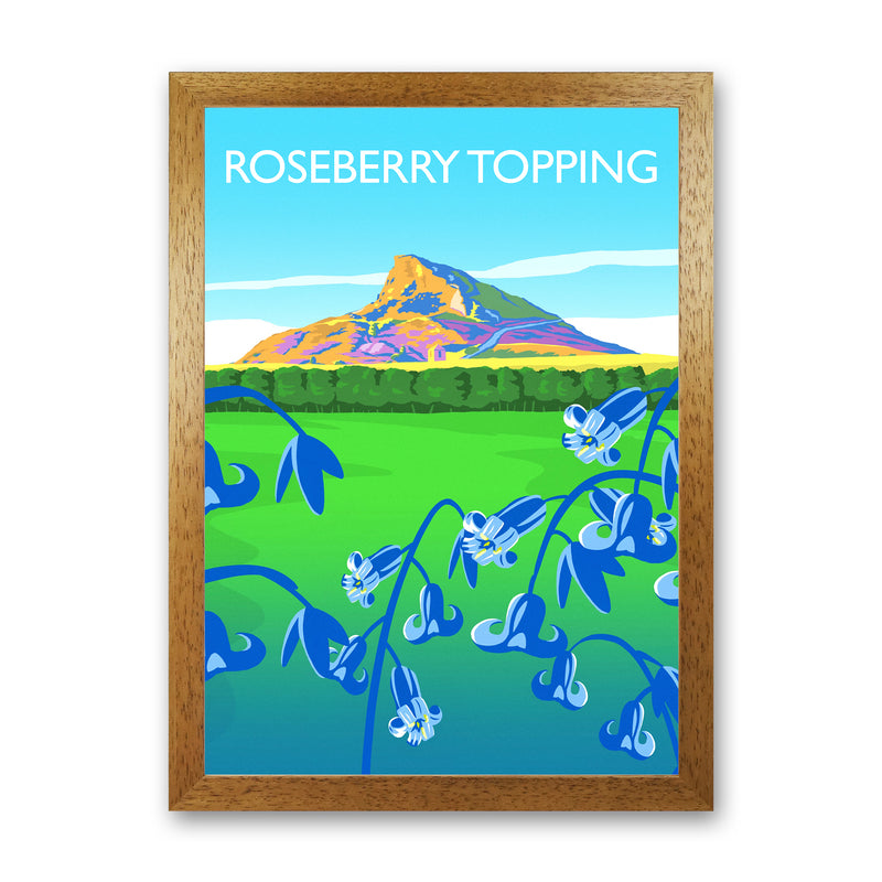 Roseberry Topping (bluebells) portrait by Richard O'Neill Oak Grain