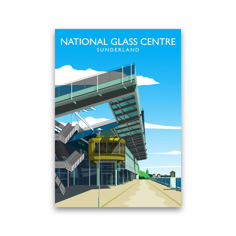 National Glass Centre Travel Art Print by Richard O'Neill Print Only