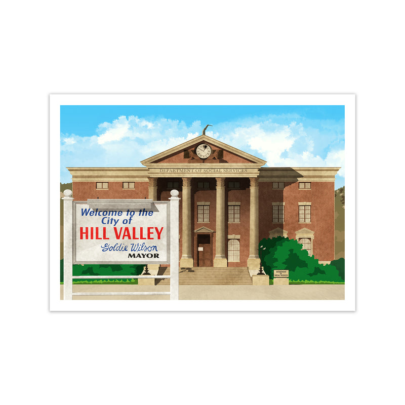 Hill Valley 1985 Revised Art Print by Richard O'Neill Print Only