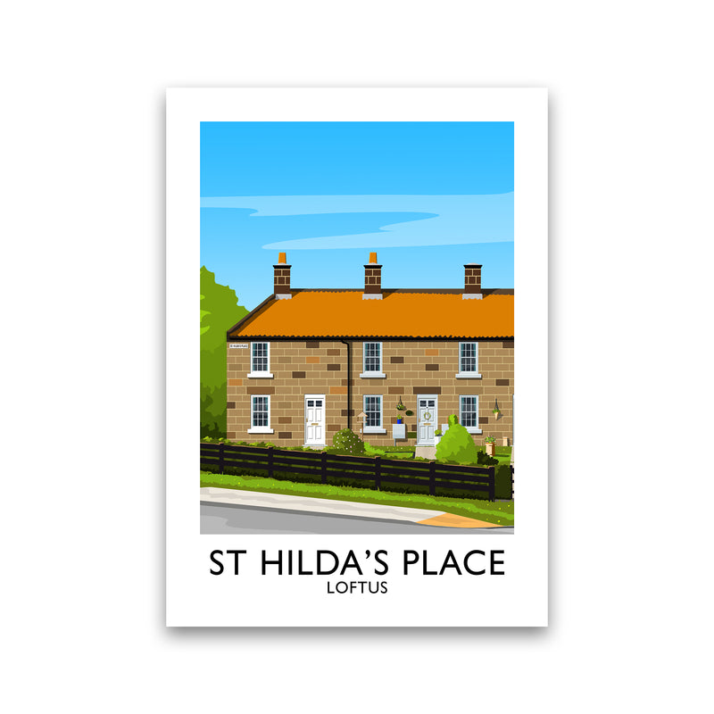 St Hilda's Place Portrait Art Print by Richard O'Neill Print Only