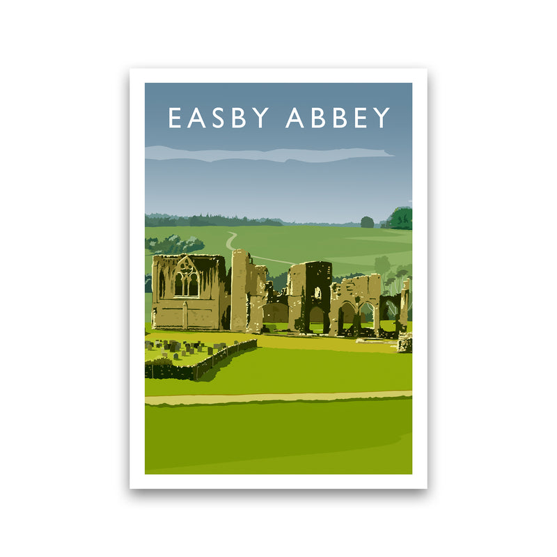 Easby Abbey Portrait Art Print by Richard O'Neill Print Only