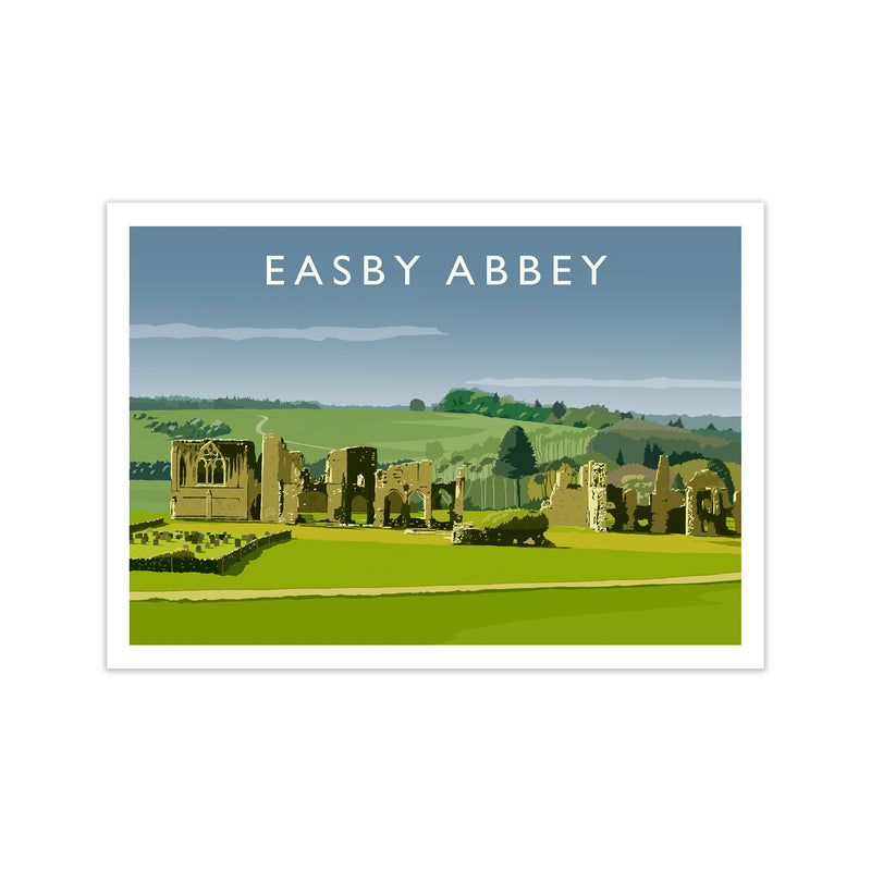 Easby Abbey Art Print by Richard O'Neill Print Only