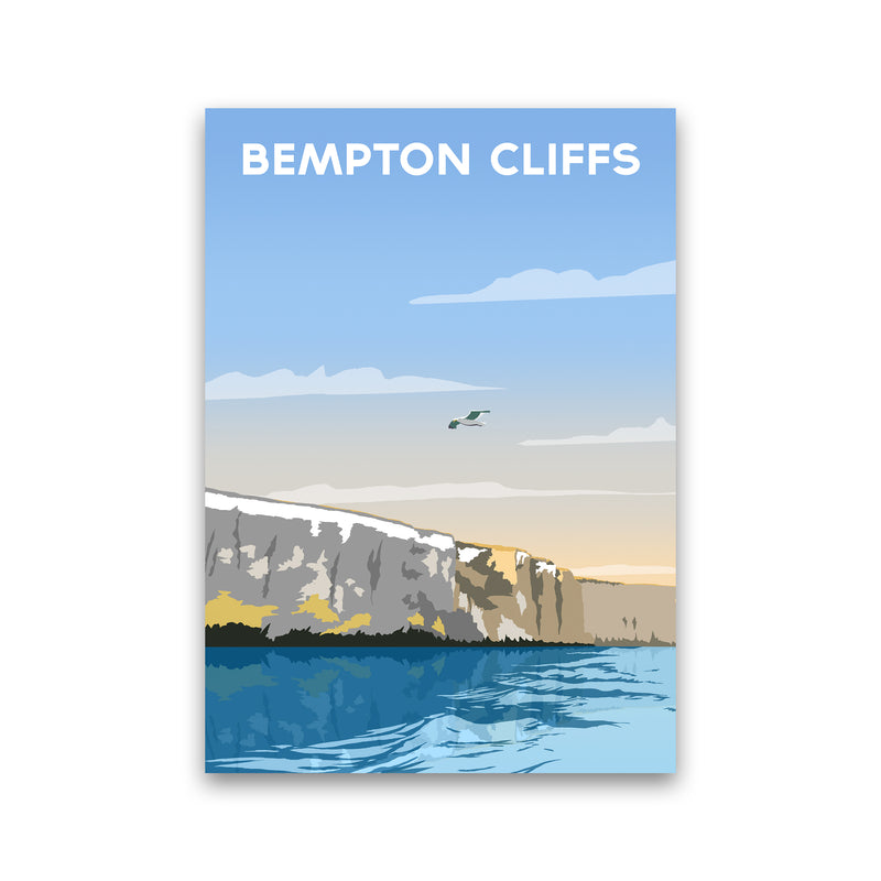 Bempton Cliffs portrait Travel Art Print by Richard O'Neill Print Only