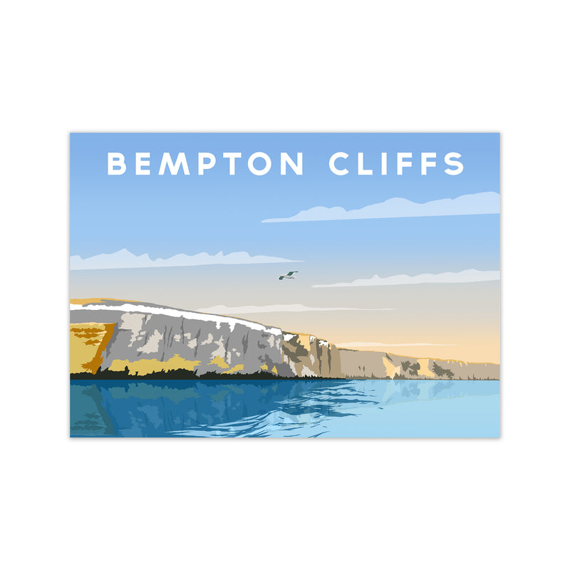 Bempton Cliffs Travel Art Print by Richard O'Neill Print Only