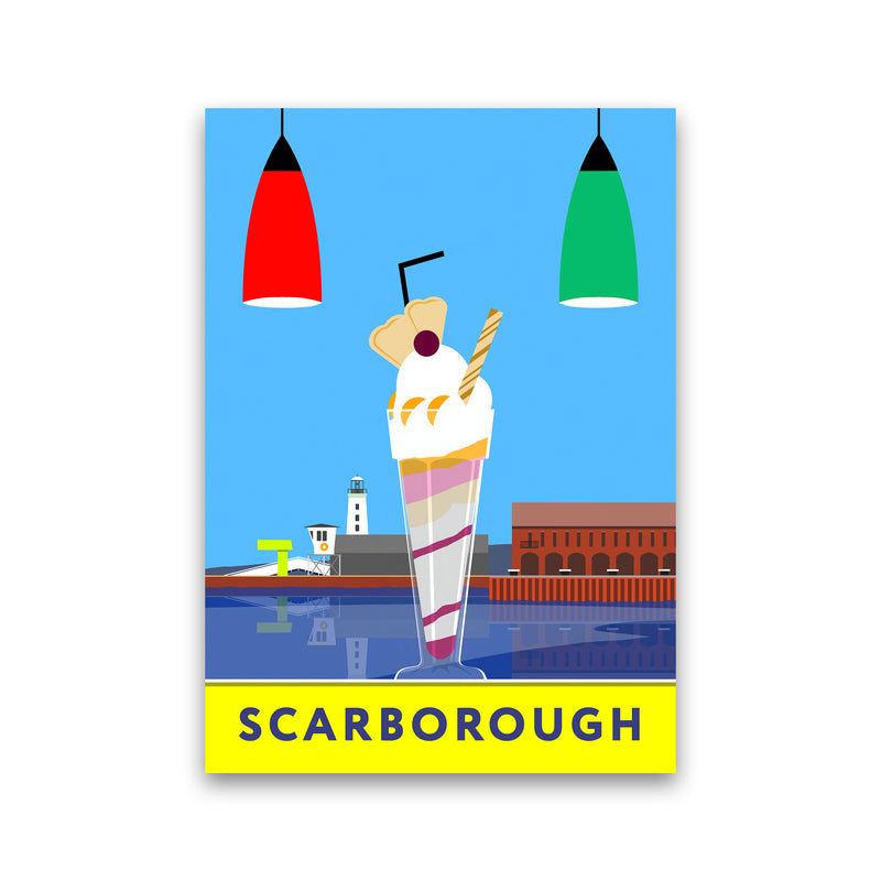 Icecream at Scarborough Travel Art Print by Richard O'Neill Print Only