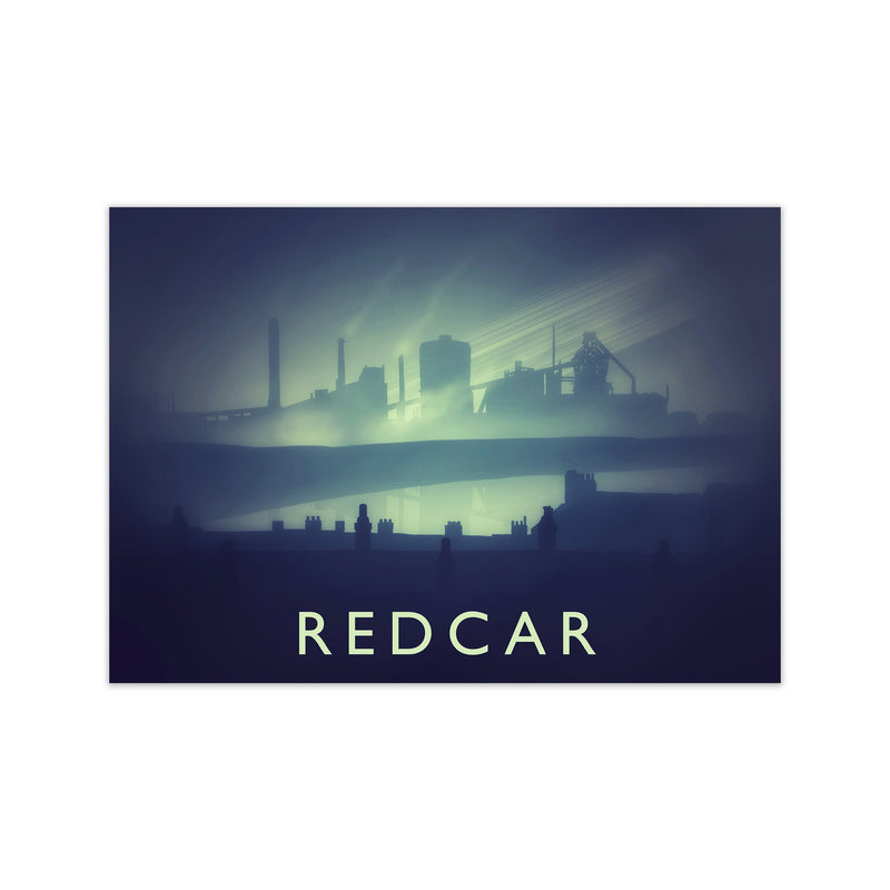 Redcar (night) Travel Art Print by Richard O'Neill Print Only