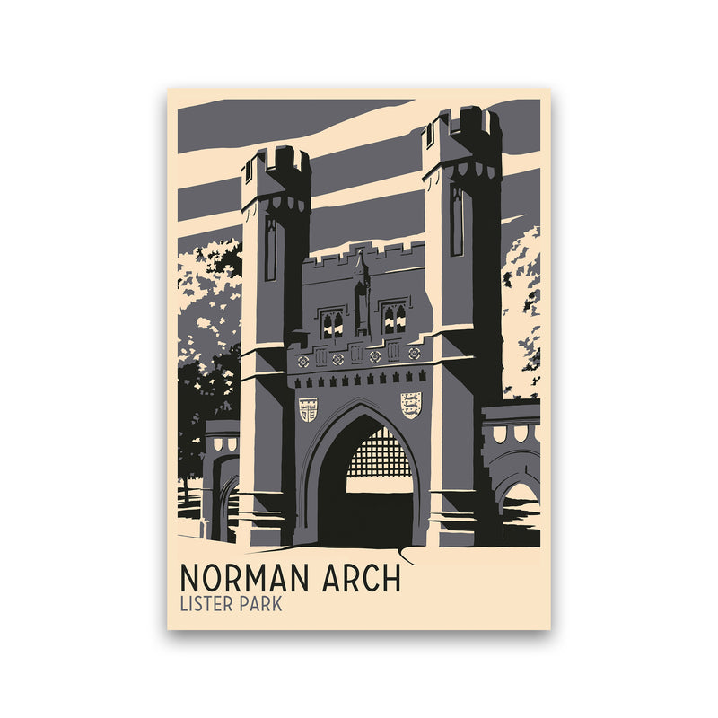 Norman Arch, Lister Park Travel Art Print by Richard O'Neill Print Only