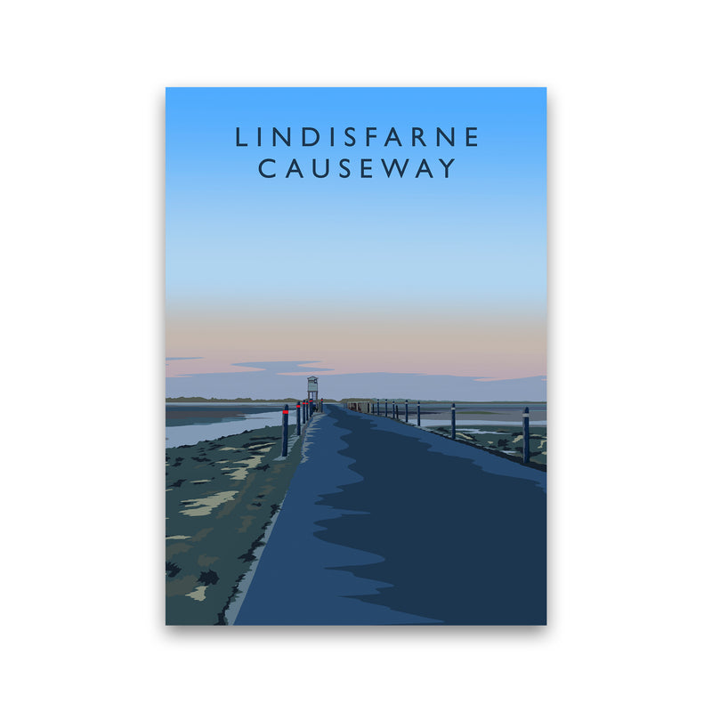 Lindisfarne Causeway portrait Travel Art Print by Richard O'Neill Print Only