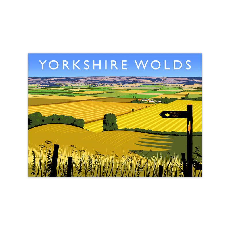 Yorkshire Wolds Travel Art Print by Richard O'Neill Print Only