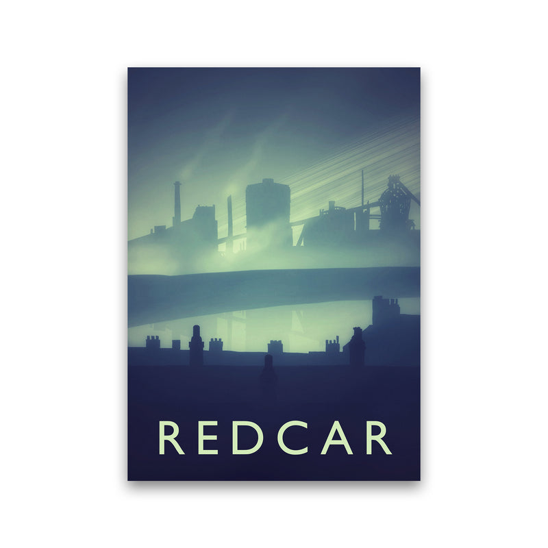 Redcar (night) portrait Travel Art Print by Richard O'Neill Print Only