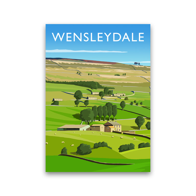 Wensleydale 3 portrait Travel Art Print by Richard O'Neill Print Only