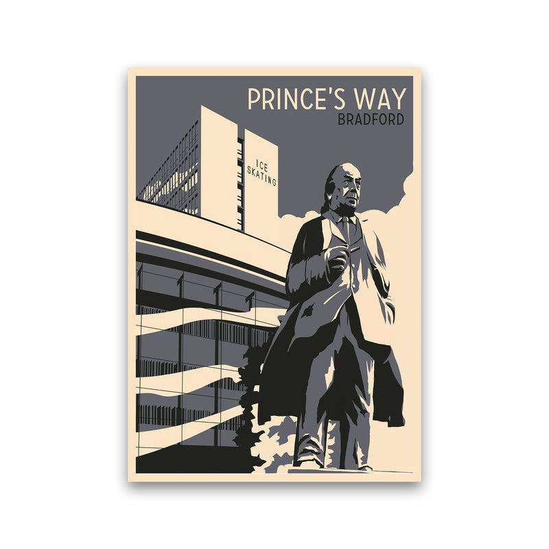 Prince's Way, Bradford Travel Art Print by Richard O'Neill Print Only