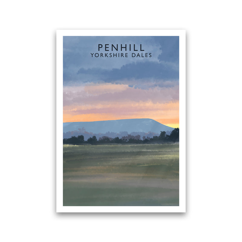 Penhill 3 Portrait Travel Art Print by Richard O'Neill Print Only